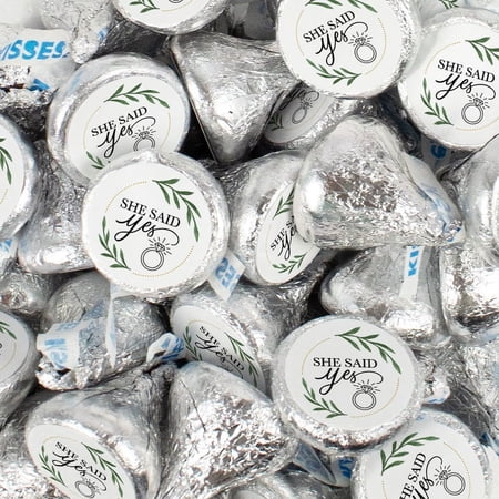 300 Pcs Engagement Party Bridal Shower Candy Party Favors Milk Chocolate Kisses (3 lb) - No Assembly Required