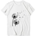 thumbnail image 4 of Silver Women's Long Sleeve T-shirt, Women'S Fashion Casual Floral Print Button Down Short Sleeve Top T Shirt,Women's Long sleeve T-shirt M, 4 of 4
