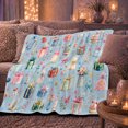 thumbnail image 5 of YShenghong Whimsical Presents Cakes And Party Hats Pattern Printed Flannel Blanket, 5 of 7