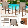 thumbnail image 4 of Gymax 2 PCS Outdoor Dining Chairs Patio Furniture Chair w/ Breathable Seat & Backrest Brown, 4 of 8
