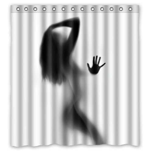 Odecor Y Woman Silhouette Shower, Silhouette Shower Curtain