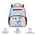 thumbnail image 6 of Jeiento 13.5 Inch Durable Toddler Bookbag, Elephant Preschool School Bag with Large Capacity, Adjustable Straps Backpack for Boys Girls Kindergarten Travel, 6 of 7