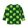 thumbnail image 4 of Shirts for Girls 2026 St. Patrick's Day Graphic Tees Crewneck Casual 3/4 Sleeve T Shirt Kids Clothes Girls Size 3-14, 4 of 6