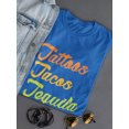thumbnail image 3 of Tattoos, Tacos, Tequila Funny Drinking Women Royal Blue T-Shirt, Female Medium, 3 of 4