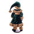 thumbnail image 3 of Vickerman 24" Emerald Green Velvet Santa Doll with Stand. This santa has glasses, stand is removeable., 3 of 5