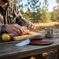 thumbnail image 5 of SZCO 4.5" Small Fixed Blade Skinner Knife with 2.25" Blade, Handle, Leather Sheath, Compact Hunting and Outdoor Utility Knife, 5 of 6