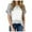 Grey, variant on CFLVAEK Sublimation Blank Shirts for Women Casual Bleached Short Sleeve Blouses Loose Fitted Round Neck Tunics
