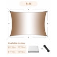 thumbnail image 6 of Sun Shade Sail 14x18Ft Ombre Abstract Gradient Cappuccino and White Uv Block Sunshade Canopy Outdoor Shade Cover Rectangle Shade Cloth For Patio Garden Yard Deck Pergola, 6 of 6