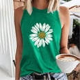 thumbnail image 3 of WREESH Women's Floral Graphic Tank Top Crew Neck Sleeveless Summer Fashion Casual T-Shirts Green, 3 of 5