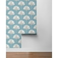 thumbnail image 5 of NextWall  Tropical Fan Palm Peel and Stick Wallpaper 20.5 in. W x 18 ft. L - Blue Patina, 5 of 9
