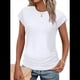 thumbnail image 3 of Camiseta de Corta con Cuello Redondo y Fruncido para Mujer, Color , Talla L, 3 of 6