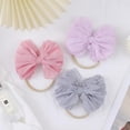 thumbnail image 4 of Dalrosia 3PCS Baby Girls Headbands Soft Elastic Headbands Newborn Lace Hair Bow Hair Accessories for Infant Baby Toddler Girls, 4 of 4