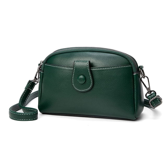 Bolso de mujer de PU de moda, bolso pequeño práctico de múltiples compartimentos informal, paquete cruzado al hombro Verde