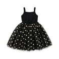 thumbnail image 3 of Gyratedream Toddler Girl's Cute Spaghetti Strap Cami Dress Polka Dots Shirred Mesh A Line Party Tutu Dress Baby Kids Summer Ruffle Princess Dress for 0-6 Years, 3 of 8