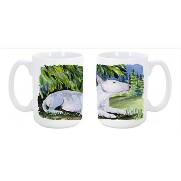 Bull Terrier Dishwasher Safe Microwavable Ceramic Coffee Mug 15 oz.