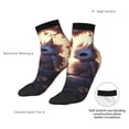 thumbnail image 4 of Uemuo Romantic Rose Animal Couple Printed Crew Socks, Moisture-Wicking Socks, Athletic Socks for Men Breathable Cushion Socks Casual Sport Socks for Running Traveling, 4 of 6