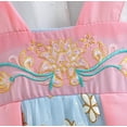 thumbnail image 5 of PEASKJP Robes à Manches Courtes pour Bébés Filles Robe Bohème Décontractée Patineuse avec Poches, Bleu 100, 5 of 5