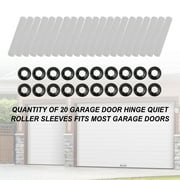 Quantity Of 20 Garage Door Hinge Quiet Roller Sleeves Fits for Most Garage Doors
