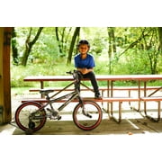 18 Kent Bicycle Abyss Freestyle BMX Bicycle, Fits Riders 32-42, Gray, Child, Unisex