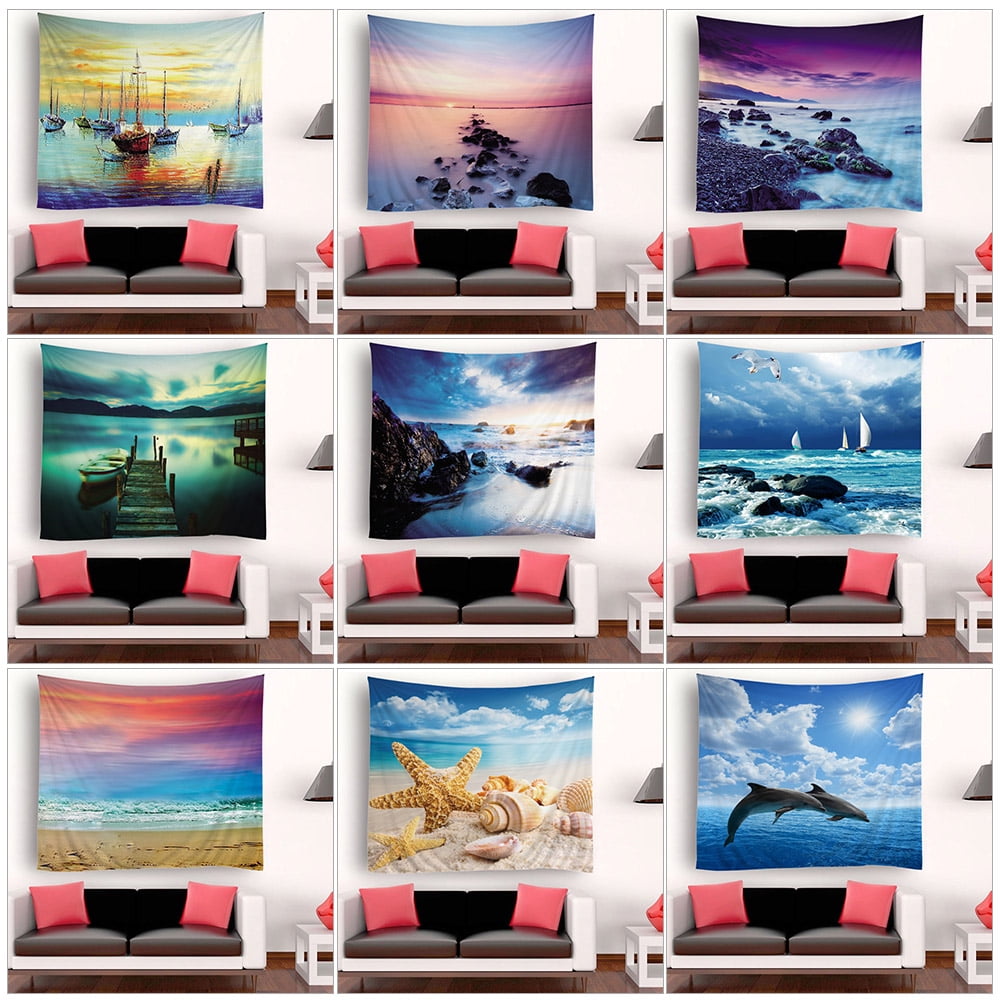 Tapestry Wall Hanging Scenery Tapestries Seaside Scenery Tapestry Wall