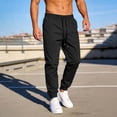 thumbnail image 6 of Bosfbaoi Plus Size Pants For Men Tapered Jogger Pants Mens Casual Pants Drawstring Elastic Waist Trousers, 6 of 9