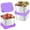 Purple, variant on LiUMX 3-Pack 6oz Stainless Steel Snack Containers | Leakproof Metal Food Storage with Silicone Lids | Small Portion Control Containers for Kids Lunch, Office & Travel