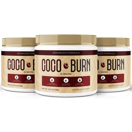 (3 Pack) Coco Burn – Natural Daily Powder Formula Designed to Align with Fitness Goals, Support an Active Lifestyle & Body Balance (90 Servings)