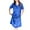 Blue, variant on Nightgowns for Women,Summer Dresses Fashion Women V-neck Easy Solid Color Bow Fold Short Sleeve Ice Silk Long Sleepshirts