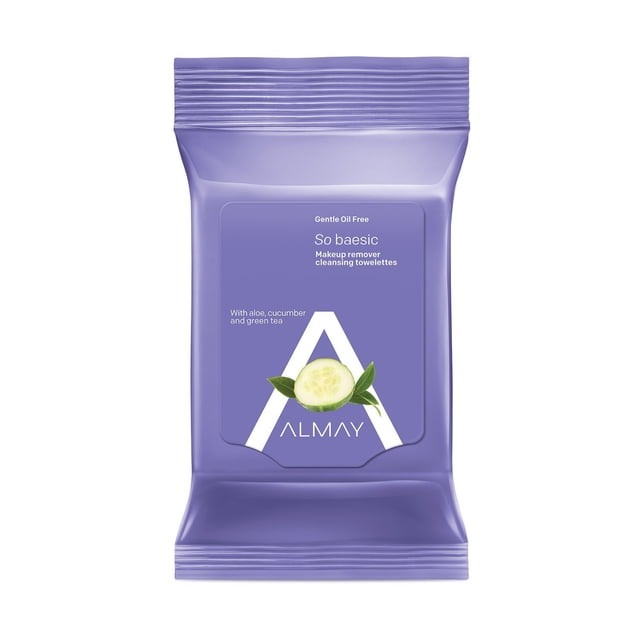 Toallitas desmaquillantes Almay, toallitas limpiadoras sin aceite, hipoalergénicas, probadas por dermatólogos, 25 unidades