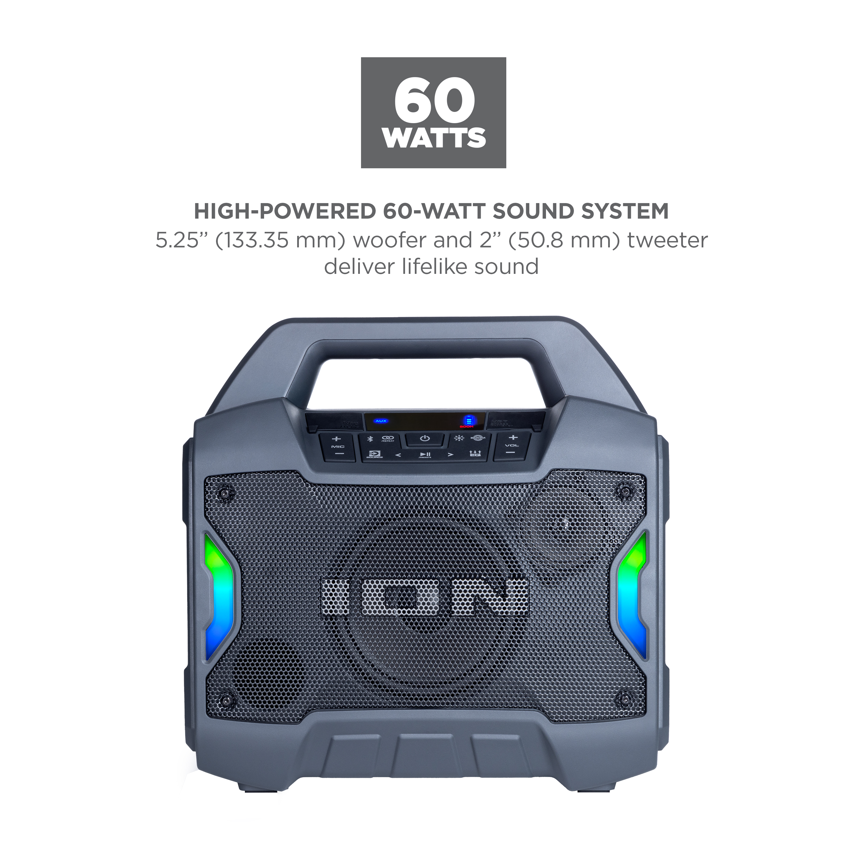 ION Audio Game Day Primetime Portable Rechargeable Speaker with Lights - image 3 of 9