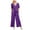 Black, variant on Women's Loose Casual Cotton Linen Jumpsuits V Neck Sleeveless Short Sleeve Wide Leg Pants Solid Color Overalls With Pockets