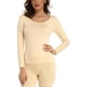 thumbnail image 1 of Camiseta interior térmica modal ultrafina para mujer con cuello redondo y mangas largas (XL), 1 of 4