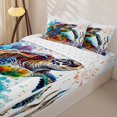 thumbnail image 3 of Erosebridal Colorful Turtle Sketch Zipper Full Size Comforter Sets with Fitted Sheet and 2 Pillowcases,Underwater Reef Zipper Bedding Set For Boys,Reversible,4pcs, 3 of 7