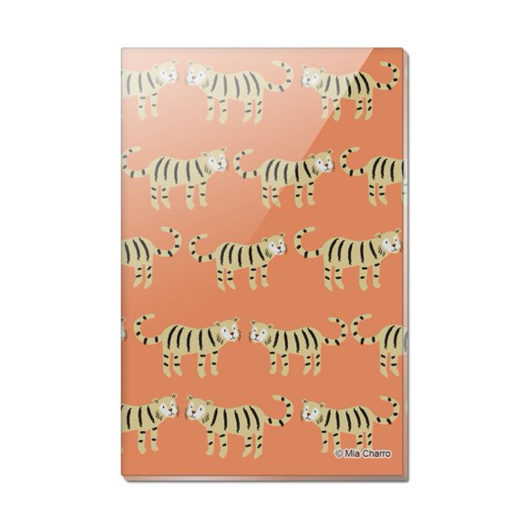 Happy Tigers Rectangle Acrylic Fridge Refrigerator Magnet