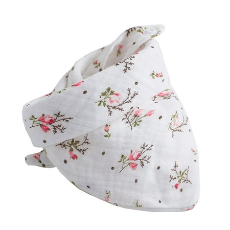 

SEFUONI for Triangle Baby Bib Cotton Cartoon Flower Saliva Towel Feeding Apron Supplies