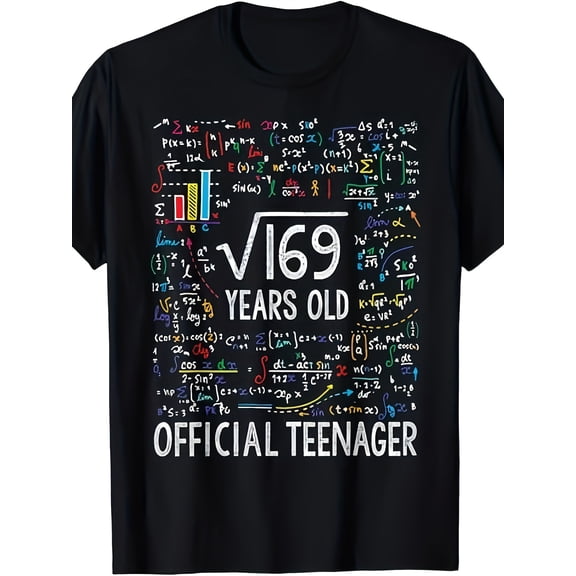 Official Birthday T-Shirt for a 13-Year-Old Celebrating The Square Root of 169.
