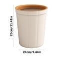 thumbnail image 3 of Cubo de Basura Liso con Anillo de Presión, Imitación Piel, para Dormitorio y Baño, Gran Capacidad, Abierto Sin Tapa, para Cocina, Oficina o Uso Comercial., 3 of 6
