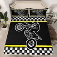thumbnail image 2 of Feelyou Cartoon Motorcycle Lover Full Size Sheets, Dirt Bike Sports Bed Sheets, Teens Kids Boys Girls Sheet Sets, Breathable Home Decor, 4pcs, 2 of 7