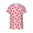 thumbnail image 6 of Honeii Strawberries Print Youth Short Sleeve T-Shirt,Boys Athletic Shirt,Quick Dry Short Sleeve Performance Moisture Wicking T Shirt, 6 of 6