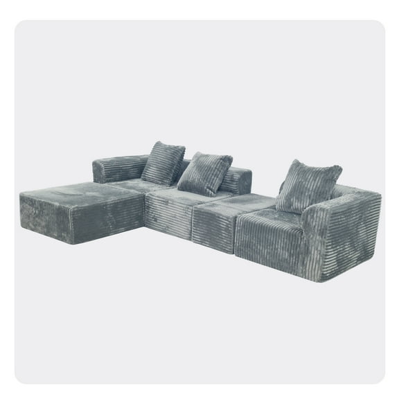 Convertible Modular Sectional Sofa Set Compression Sofa