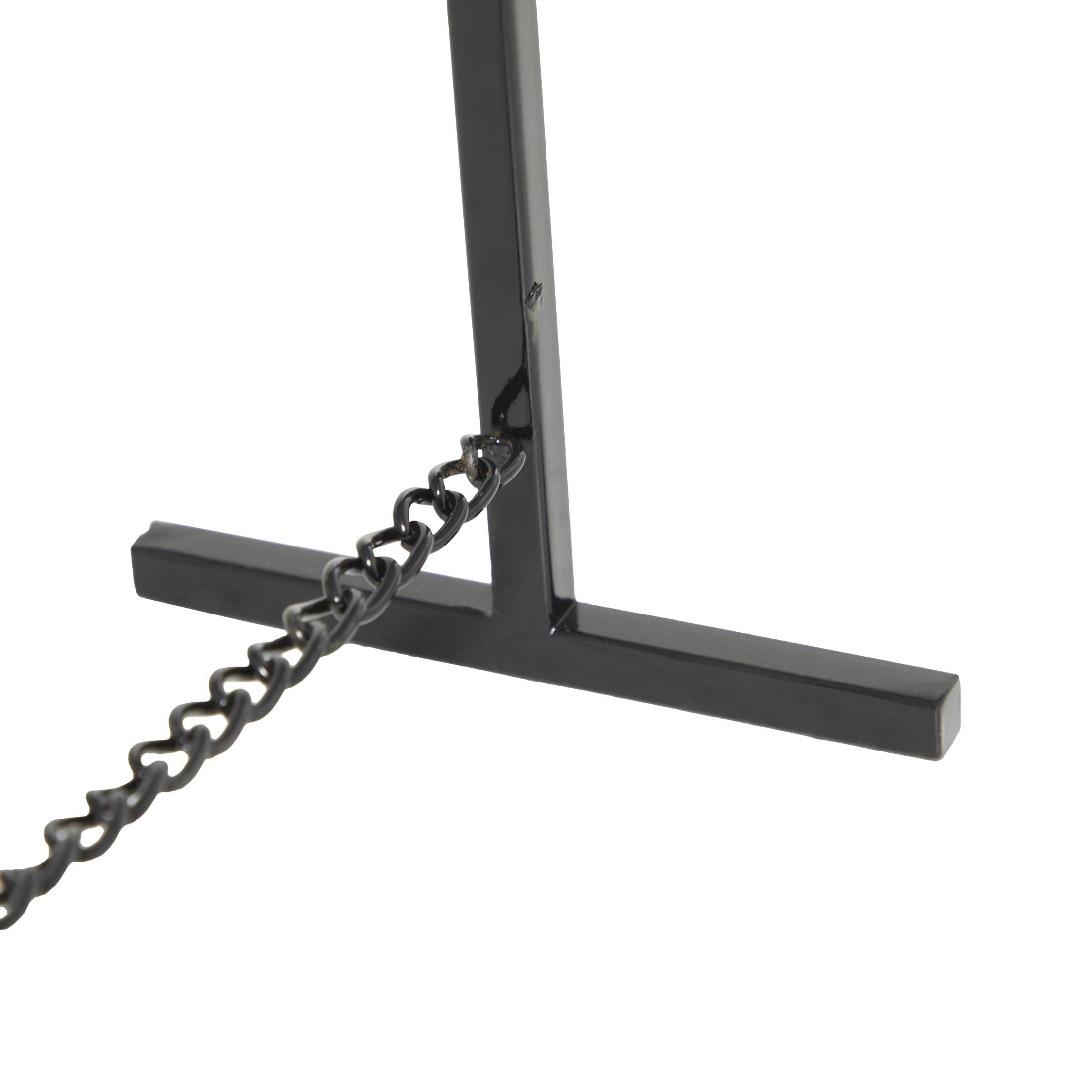 DecMode 16" x 57" Black Metal Tall Adjustable Floor 3 Tier Easel, 1-Piece