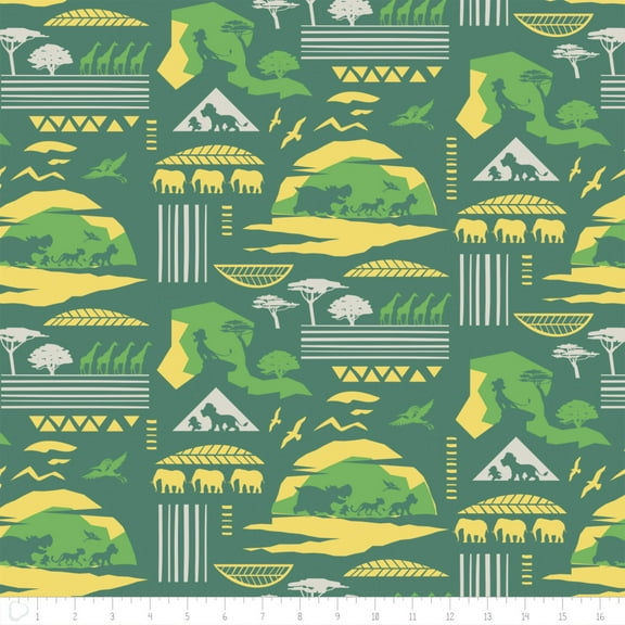 Disney The Lion Guard Savannah Sage 100% Cotton Fabric Sold by the Yard