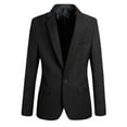 thumbnail image 2 of sunsanly Lapel Long Sleeve Flap Pockets Buttons Closure Men Blazer Spring Autumn Solid Color Suit Jacket, 2 of 8