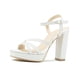 thumbnail image 3 of Zapatilla Formal Lady Paulina Eventos Sociales Graduación Tacon Ancho color plateado 23, 3 of 6