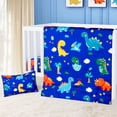 thumbnail image 1 of Juego de ropa de cama para cuna Cloele Dinosaur, 3 piezas, para niños y niñas, 1 of 7