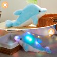 thumbnail image 6 of 18 inch Light up Dolphin Stuffed Animal, Night Light Colorful Glowing Dolphin Soft LED Plush Toys Gift for Kids on Christmas Birthday Festivals(Blue), 6 of 7