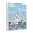 thumbnail image 4 of Stupell Industries Collaged Sailboat Pair Transportation Painting White Framed Art Print Wall Art, 11 x 14, 4 of 10