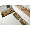 thumbnail image 2 of Kashi Home Kitchen Rug, Printed Area Rug, Durable Floor, Door Mat, Farmhouse Non-Slip Carpet Latex Backing Beautiful Design Wine Barrel 2pc Set (18X30 Rectangle & 20X40), 2 of 5