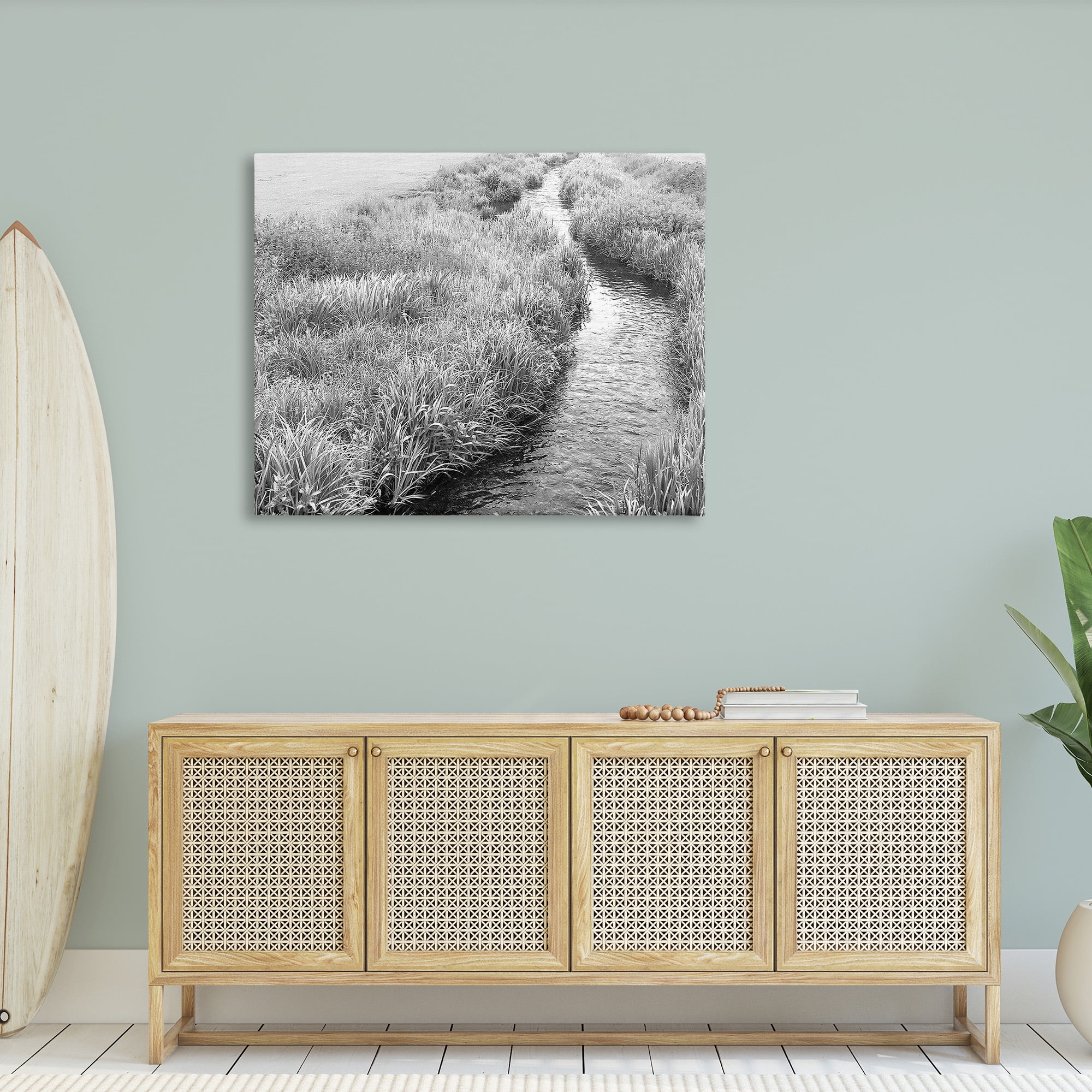 Stupell Industries Flowing Beach Canal Landscape Photography Gallery Wrapped Canvas Art Print Wall Art, 48 x 36