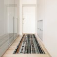 thumbnail image 2 of Ambesonne Southwestern Decorative Rug Carpet, Squares Boho Ethnic, 2' 5" x 7' 5", Redwood Dark Taupe, 2 of 3